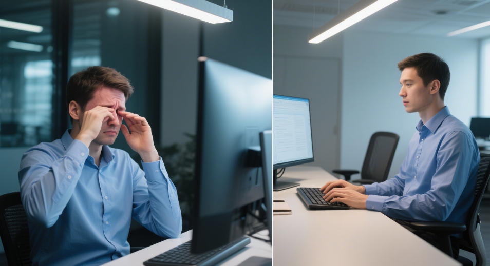 The impact of different office lighting on employees