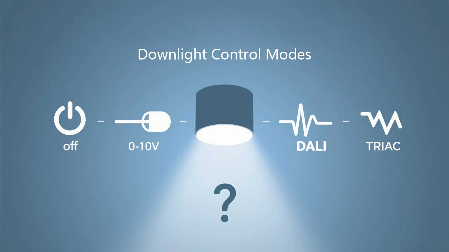 Downlight Control Modes OnOff vs. 0 10V vs. DALI vs. TRIAC