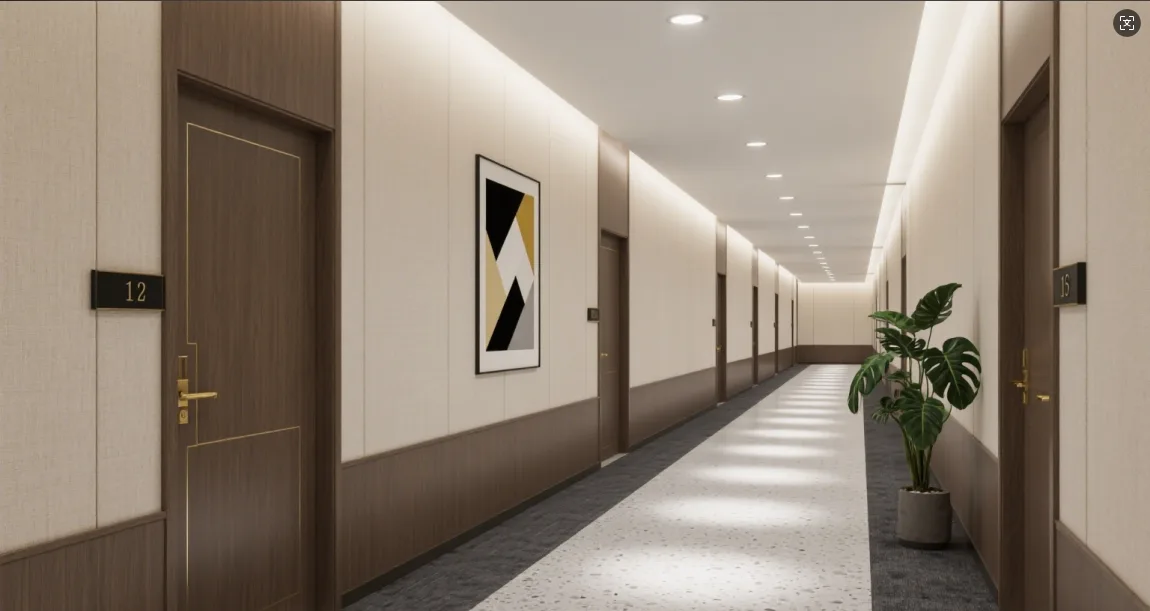 Hotel corridor lighting