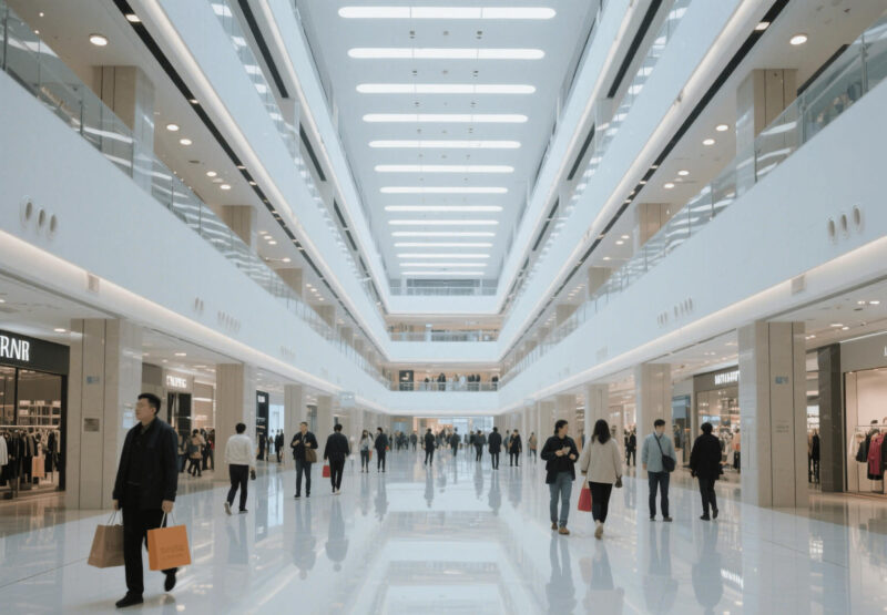 Shopping mall atrium lighting display Shopping mall atrium lighting display